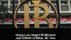 Utang Luar Negeri RI Merosot Jadi USD431,9 Miliar, BI: Tren Melambat Terus